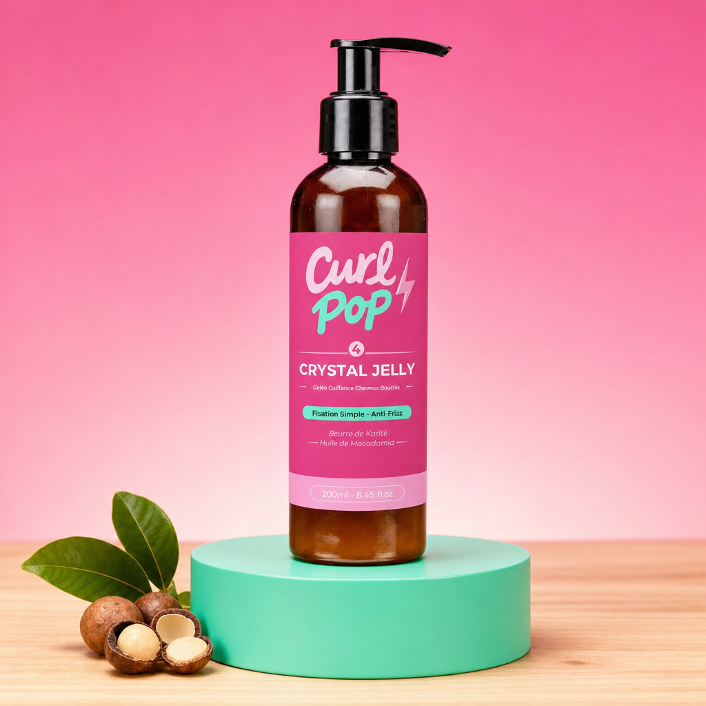 Crystal Jelly Curl Pop — gelée coiffante définition cheveux bouclés, texture