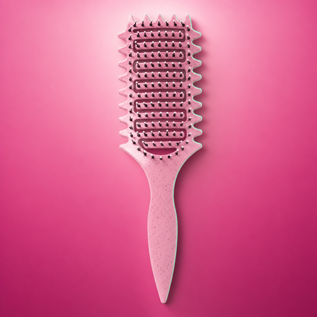 Pop Brush rose Curl Pop - brosse ventilee definition boucles